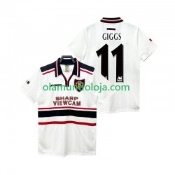 Camisola Manchester United GIGGS 11 Retro Homem Equipamento Segundo 1998 1999 Manga Curta